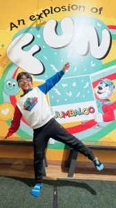happy kid at jumbaloo