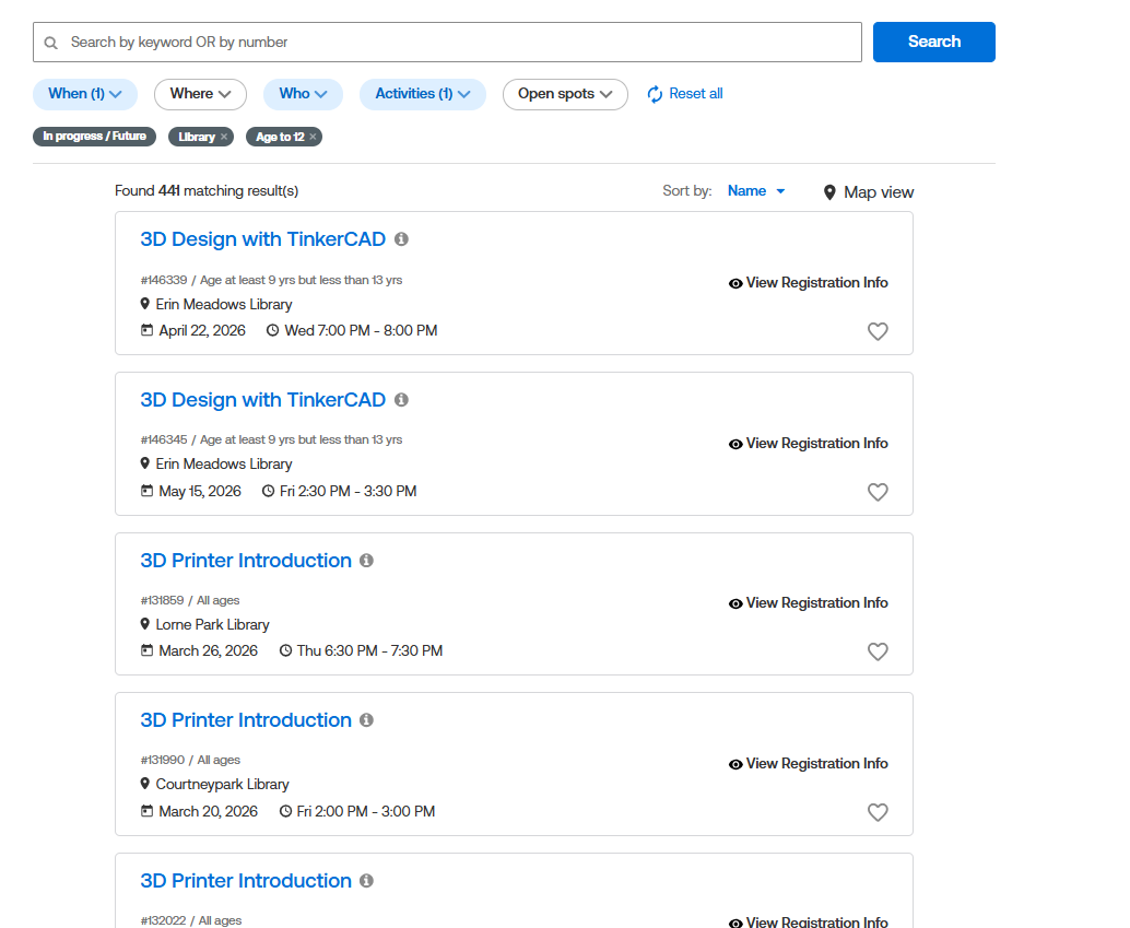 Library Program Day at Mississauga Library